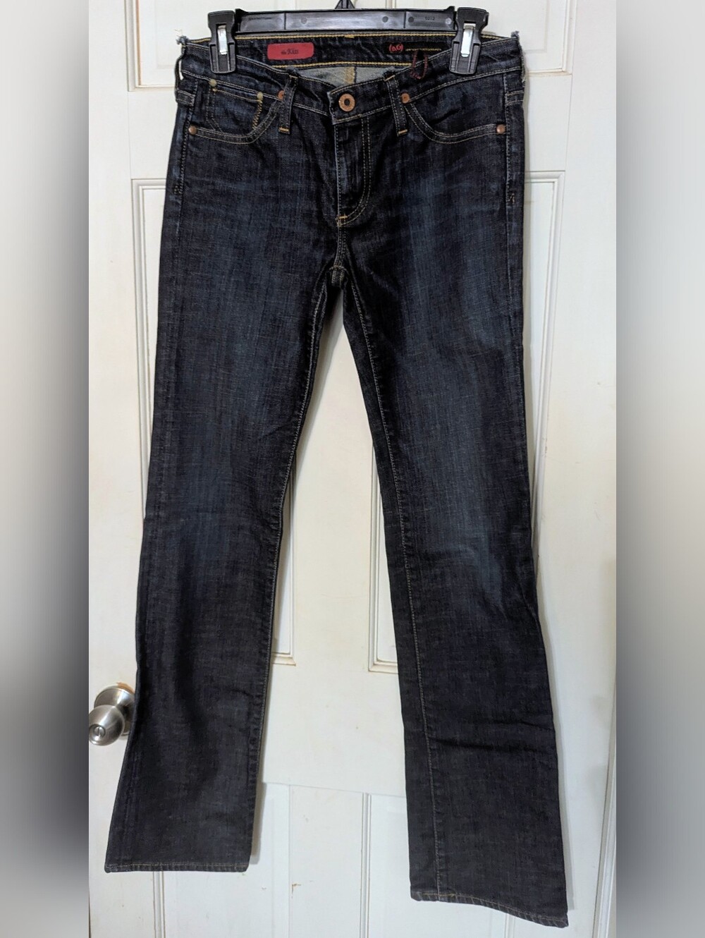 Ag Adriano Goldschmied Women’s Boot Cut Jeans in Dark Blue Wash